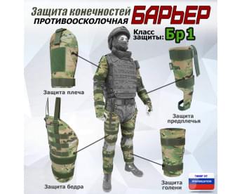 Комплект противоосколочной защиты "Барьер". Класс защиты Бр 1. Цвет: мультикам.