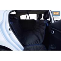 Автогамак Happy Dog Premium (Хэппи Дог Премиум). Цвет: черный с синей окантовкой.