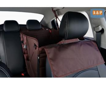 Автогамак Happy Dog Premium (Хэппи Дог Премиум). На 1/3 заднего сиденья. Цвет: коричневый.