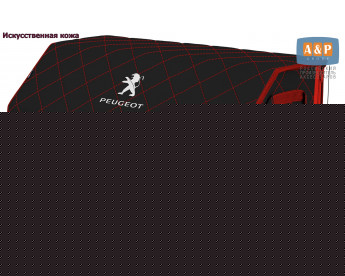 Органайзер-саквояж "Союз Премиум" в багажник Peugeot (Пежо), размер XL Plus. Цвет: черный с красной прострочкой Ромб.