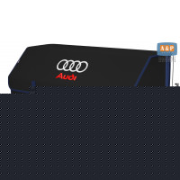 Органайзер-саквояж "Союз" в багажник Audi (Ауди), размер XXL. Цвет: черный с синей окантовкой.