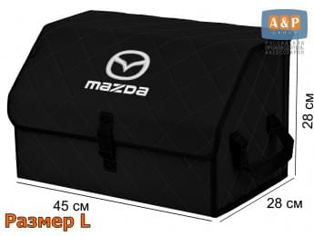 Органайзер-саквояж "Союз" в багажник Mazda (Мазда), размер L. Цвет: черный с черной прострочкой Ромб.